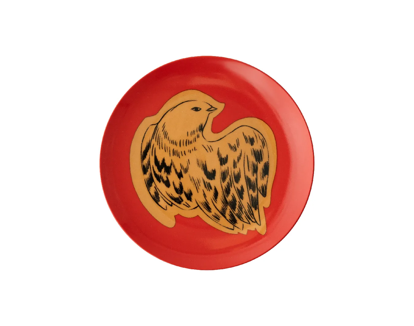 Тарелка пирожковая, коллекция «Золотые перья на красном»