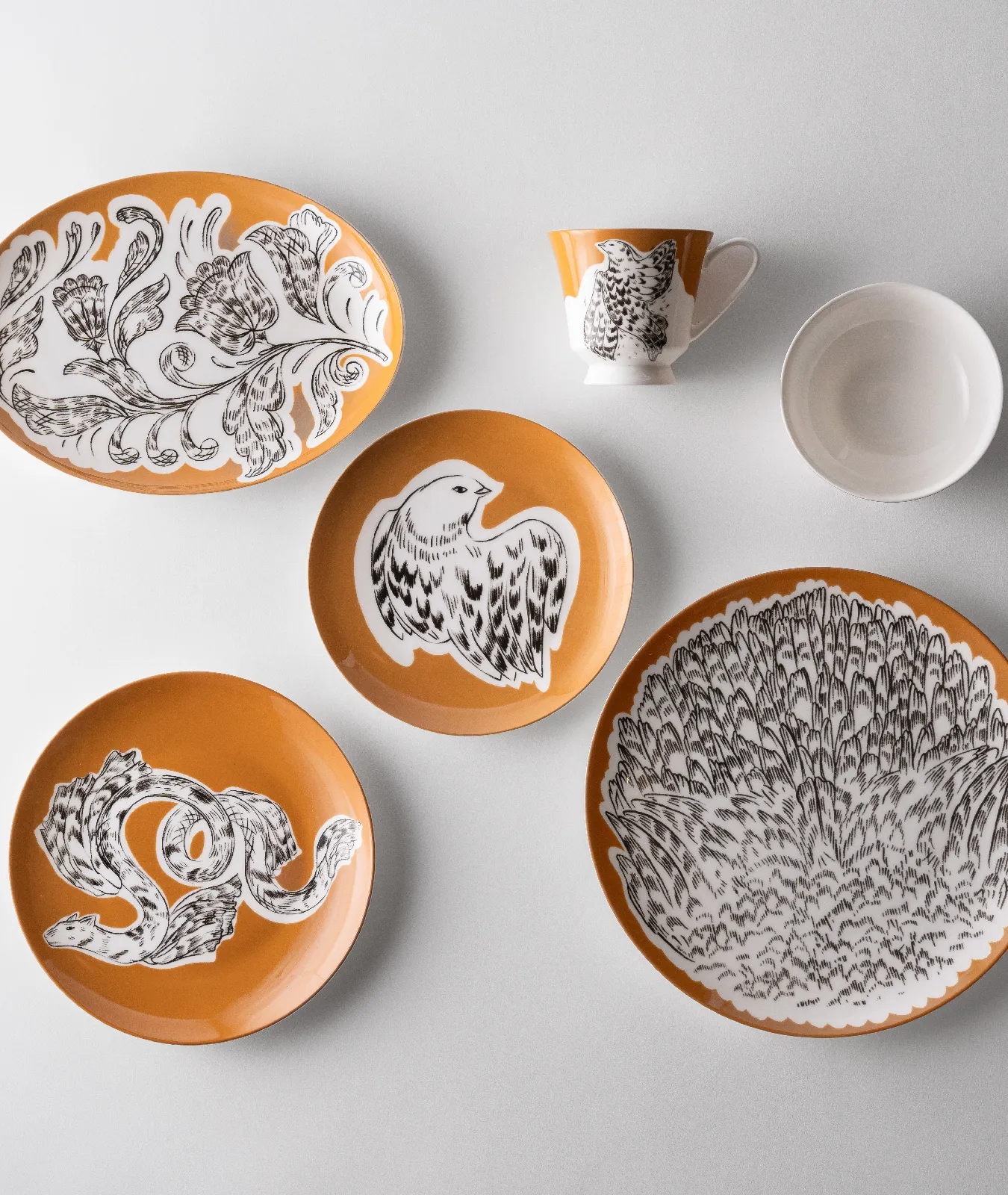 Кружка, коллекция «Перья на золоте»