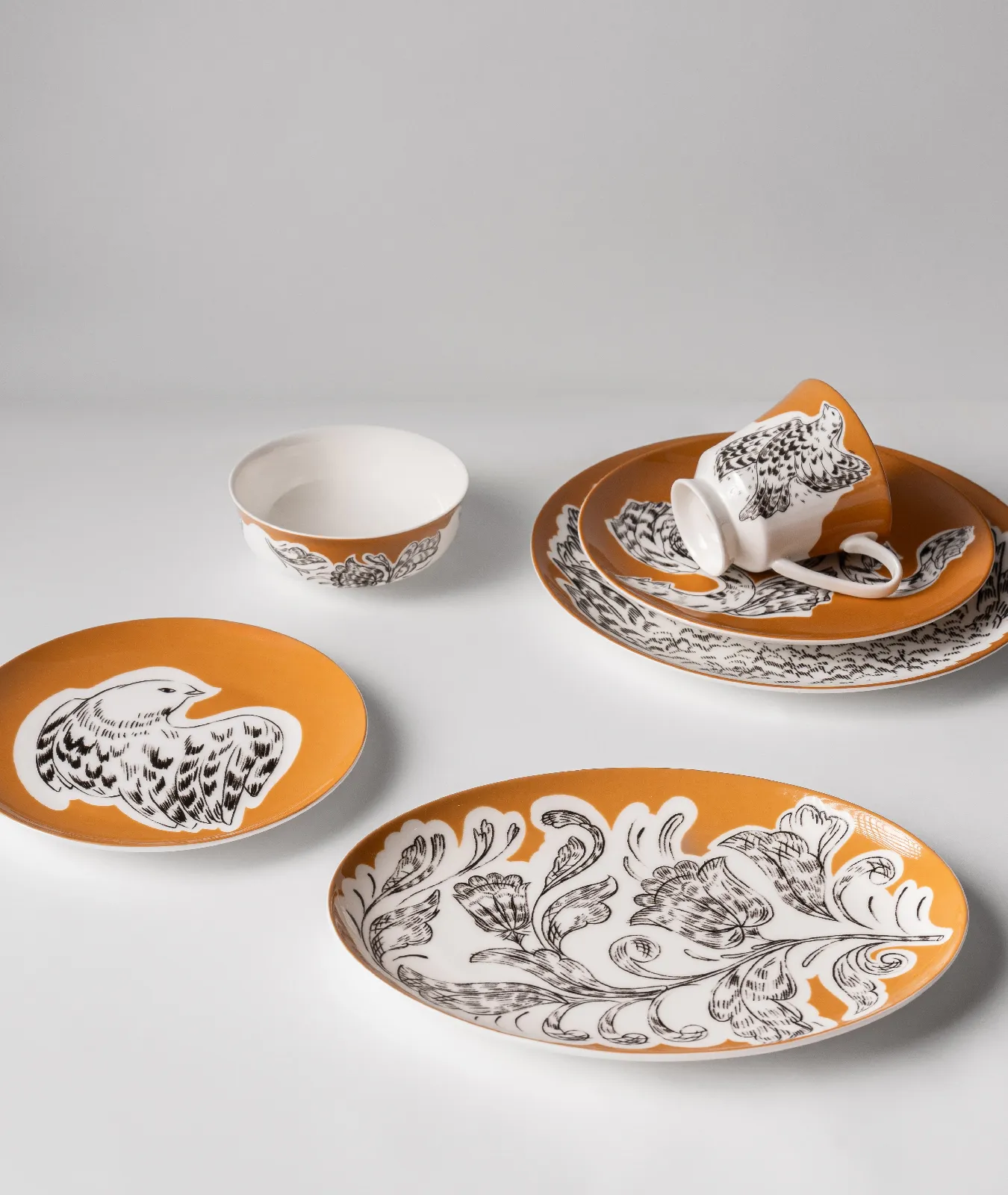 Кружка, коллекция «Перья на золоте»