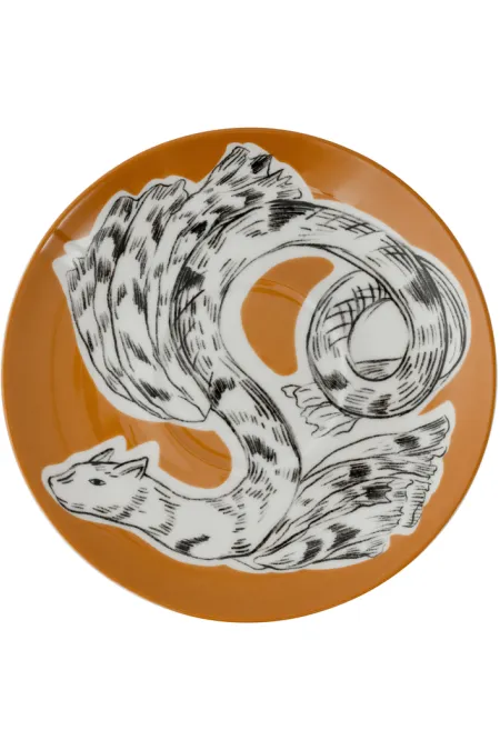 Супница порционная с подстановочным блюдцем, коллекция «Перья на золоте»