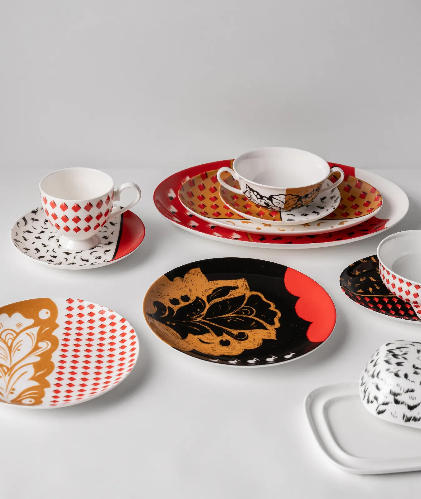 Тарелка закусочная, коллекция «Орнаментальные блоки»