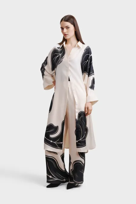 Платье-рубашка из премиального шелка