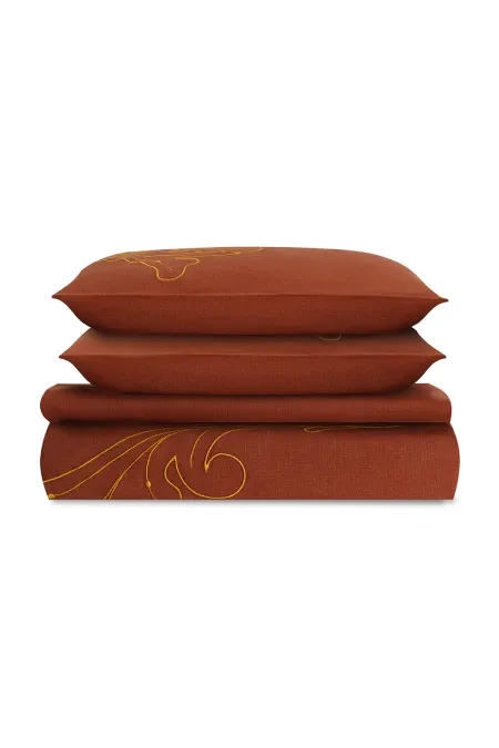 Комплект постельного белья с вышивкой «Лен Кудрина‎»‎