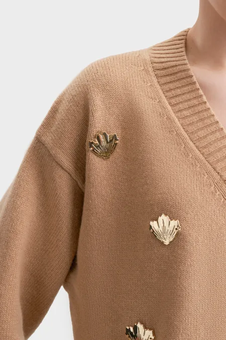 Джемпер из шерстяной пряжи