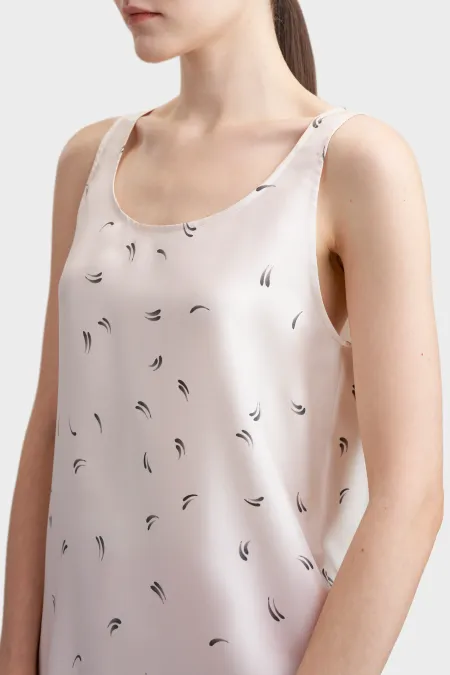 Топ из премиального  шелка с рисунком