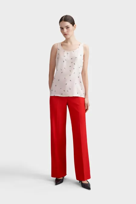 Топ из премиального  шелка с рисунком