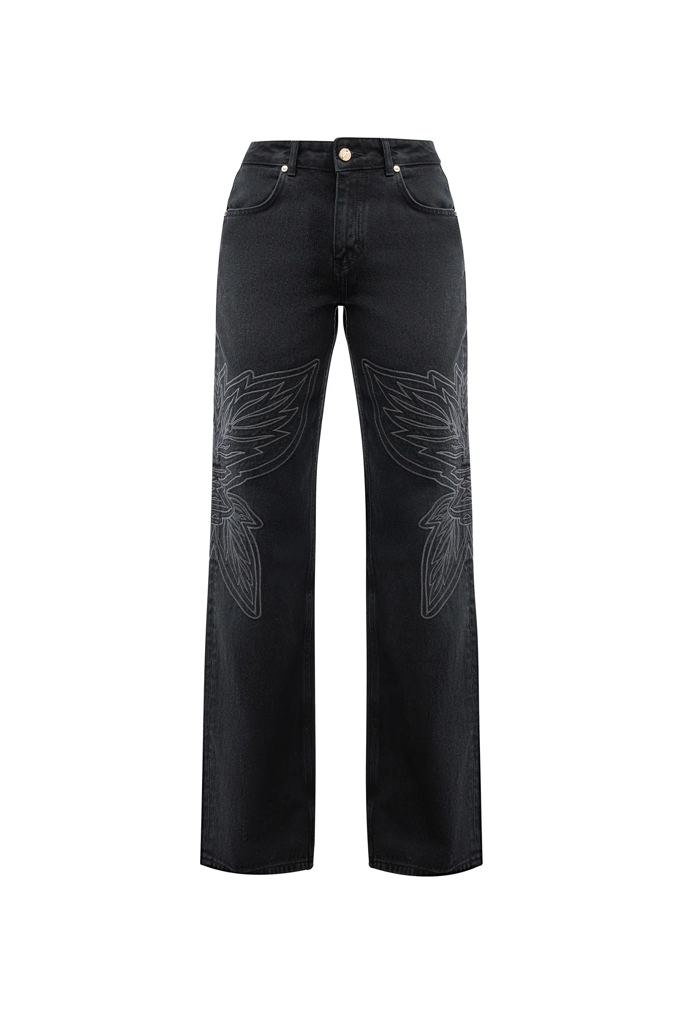 Джинсы с орнаментальным паттерном