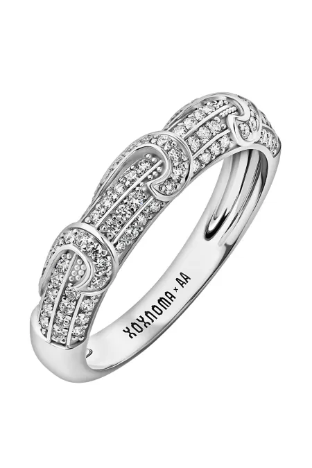 Кольцо из белого золота 585 пробы с бриллиантами