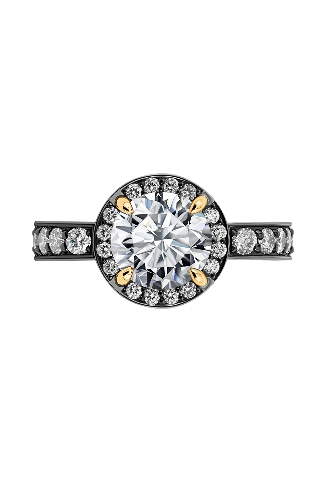 Кольцо из золота 585 пробы с бриллиантами