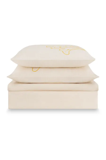 Комплект постельного белья с вышивкой «Лен Кудрина‎»‎