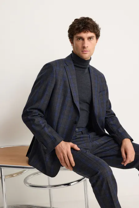 Однобортный пиджак из премиальной шерсти
