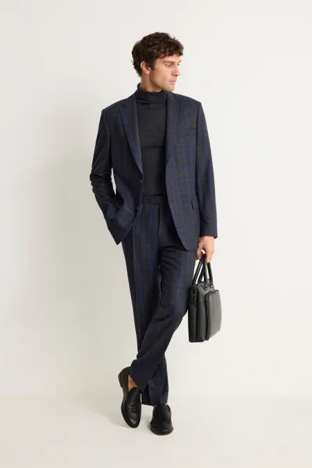 Однобортный пиджак из премиальной шерсти