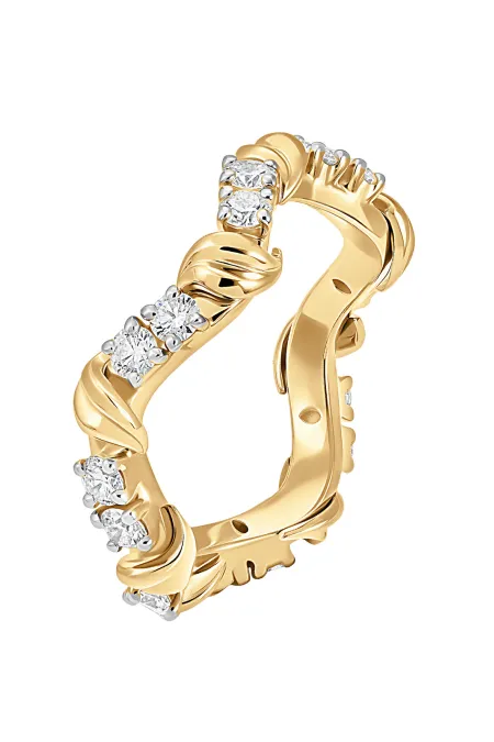 Кольцо из золота 585 пробы с бриллиантами