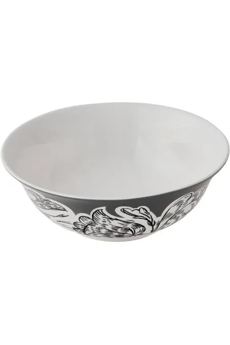 Салатник «Цветы», коллекция «Перья на черном»