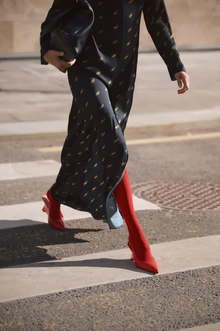 Платье-миди с рисунком