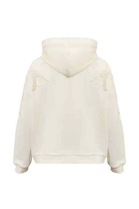 Женское худи на молнии с вышивкой