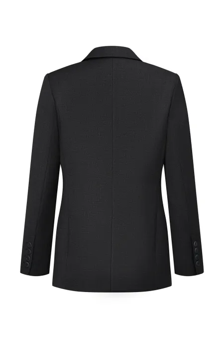 Двубортный пиджак из премиальной шерсти