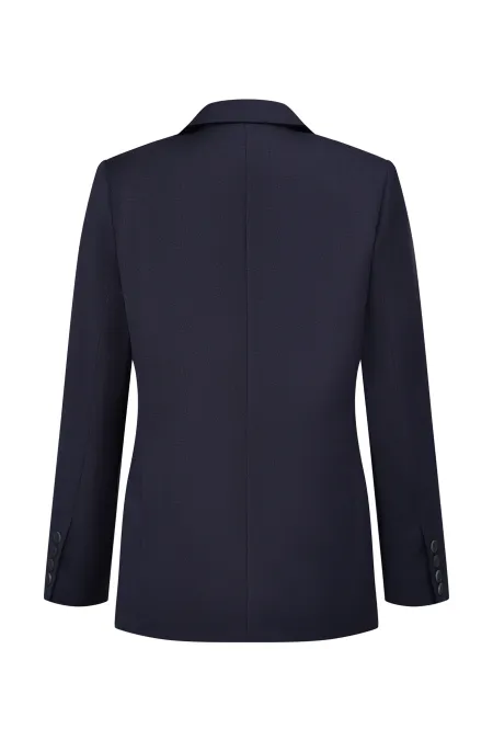 Двубортный пиджак из премиальной шерсти