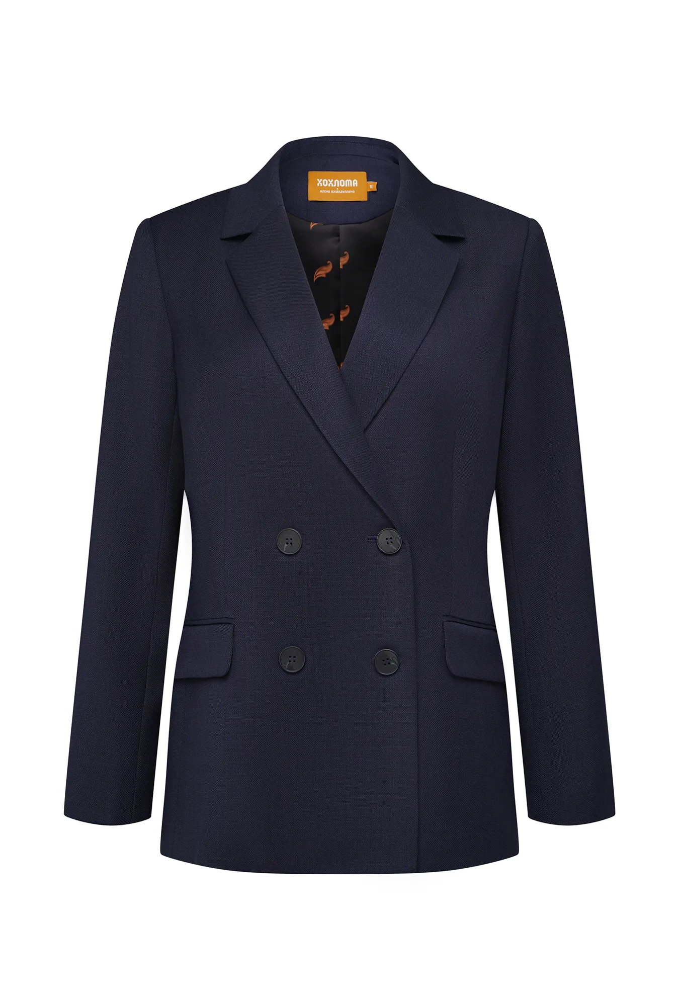 Двубортный пиджак из премиальной шерсти