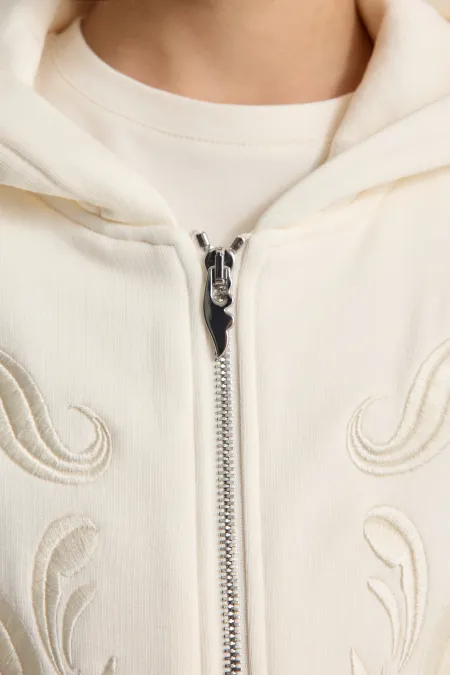 Детское худи на молнии с вышивкой