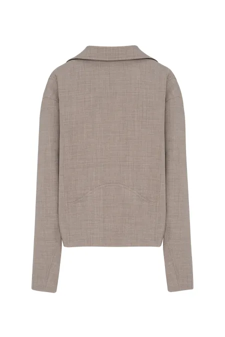 Однобортный жакет с вышивкой