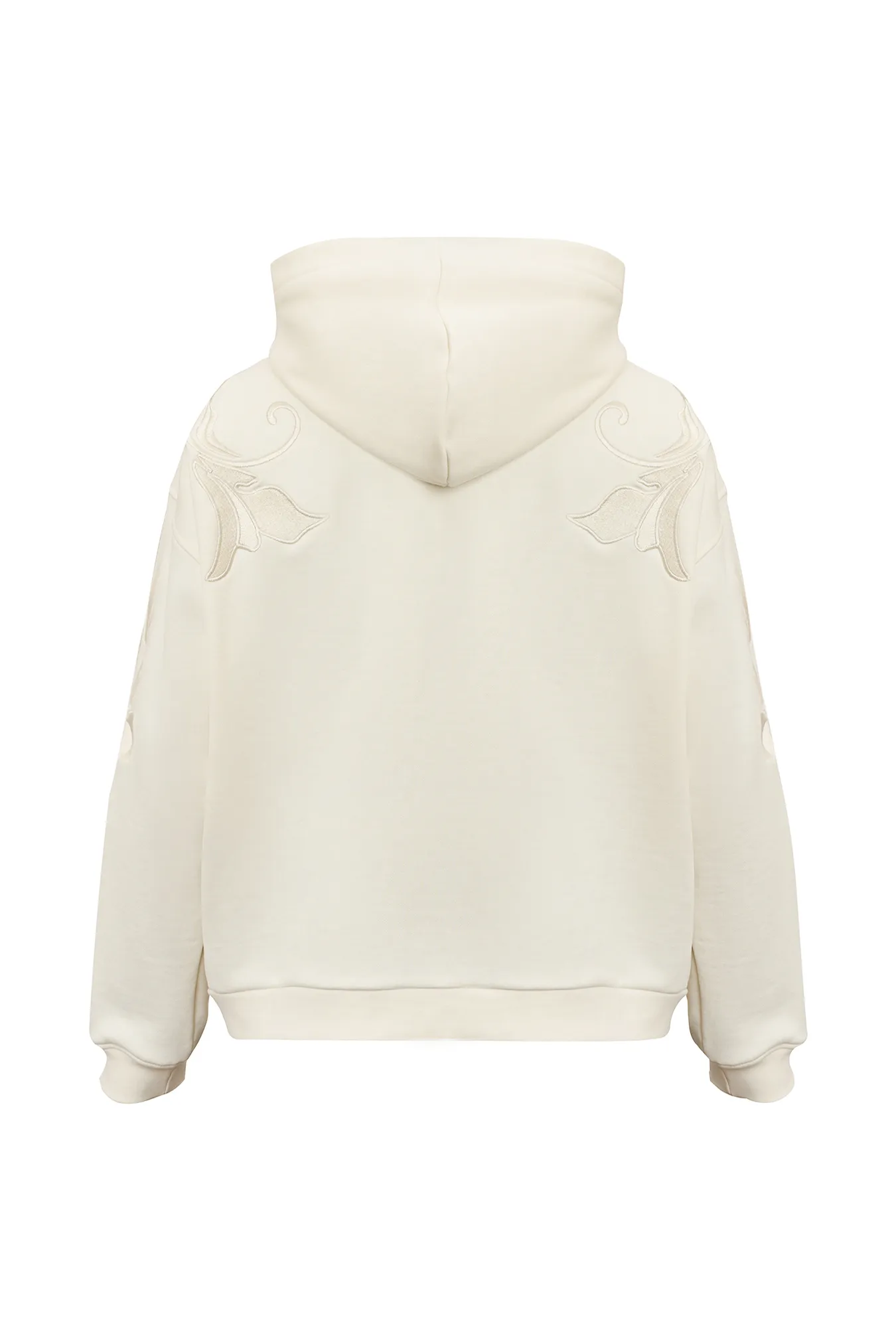 Мужское хлопковое худи на молнии с вышивкой