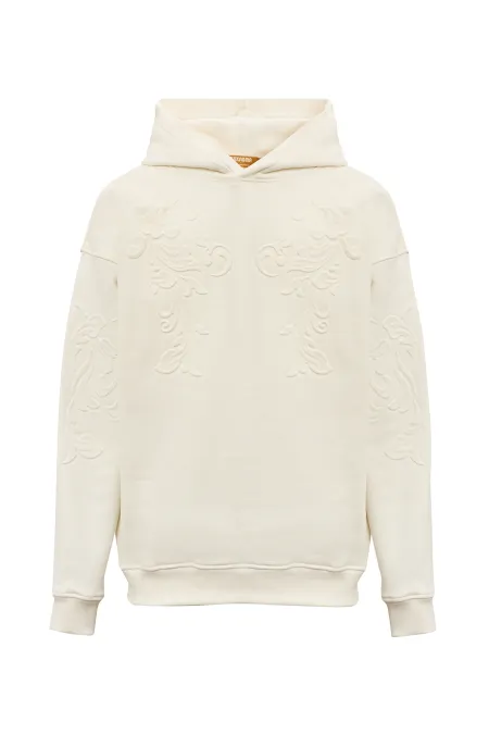 Женское хлопковое худи с тиснением