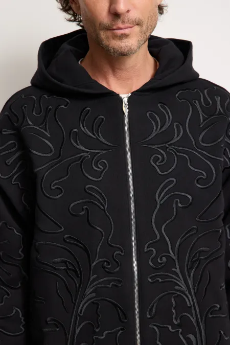 Худи на молнии с вышивкой