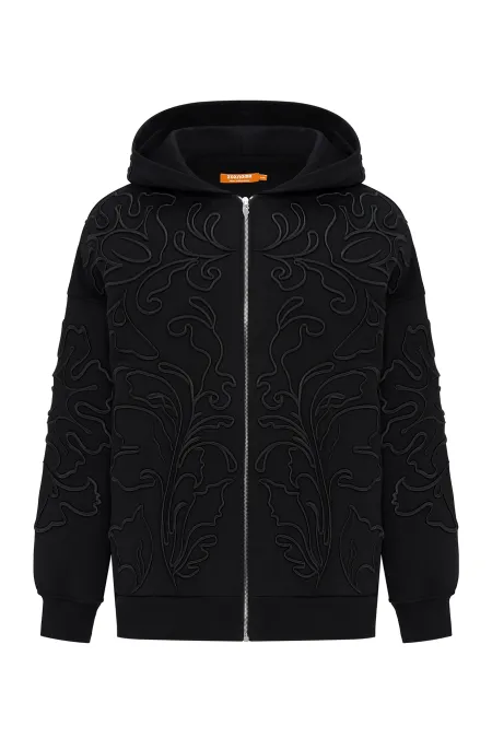 Худи на молнии с вышивкой