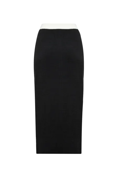 Юбка миди из смесовой шерсти