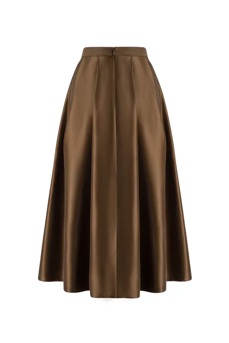 Юбка миди с вышивкой