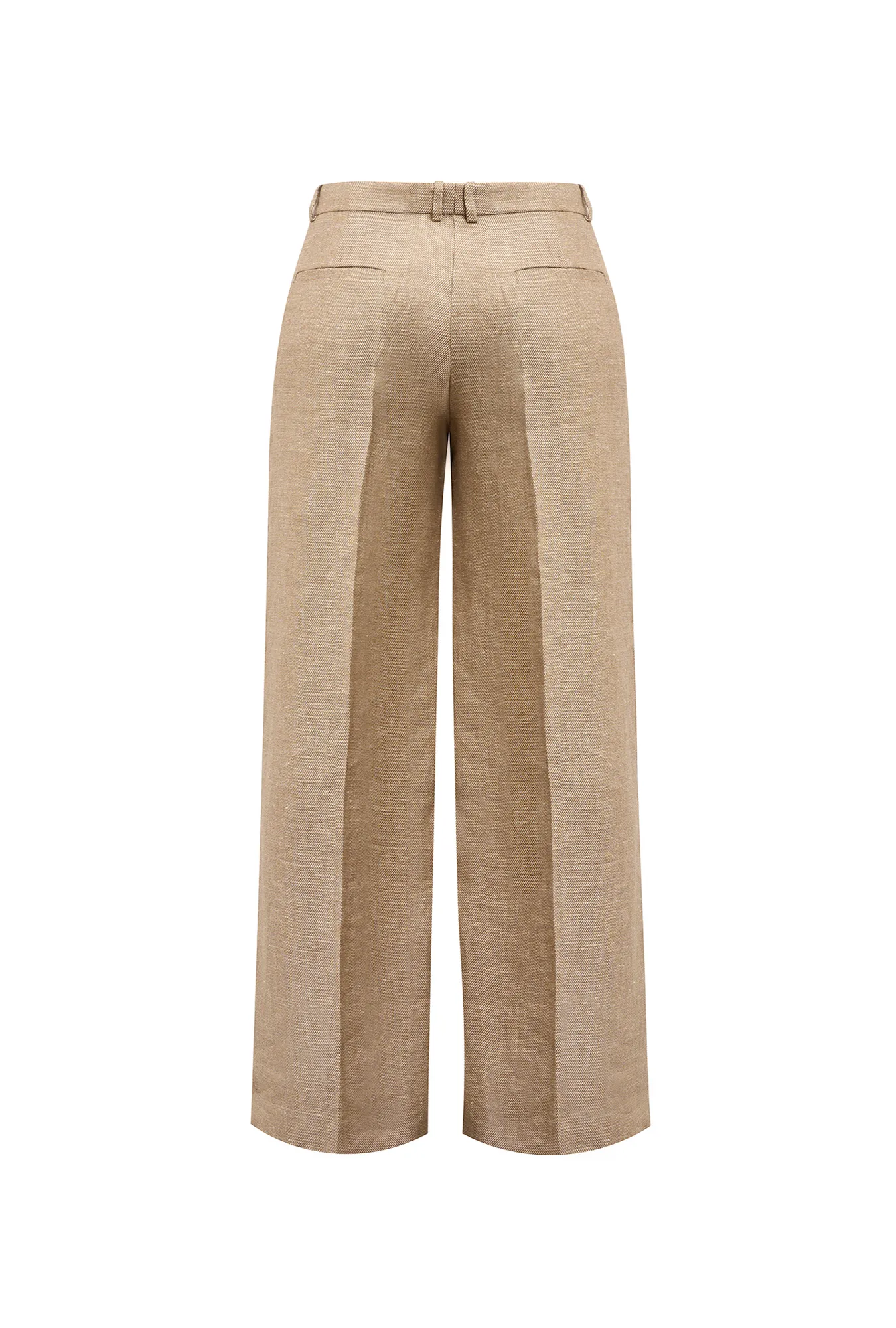 Льняные свободные брюки