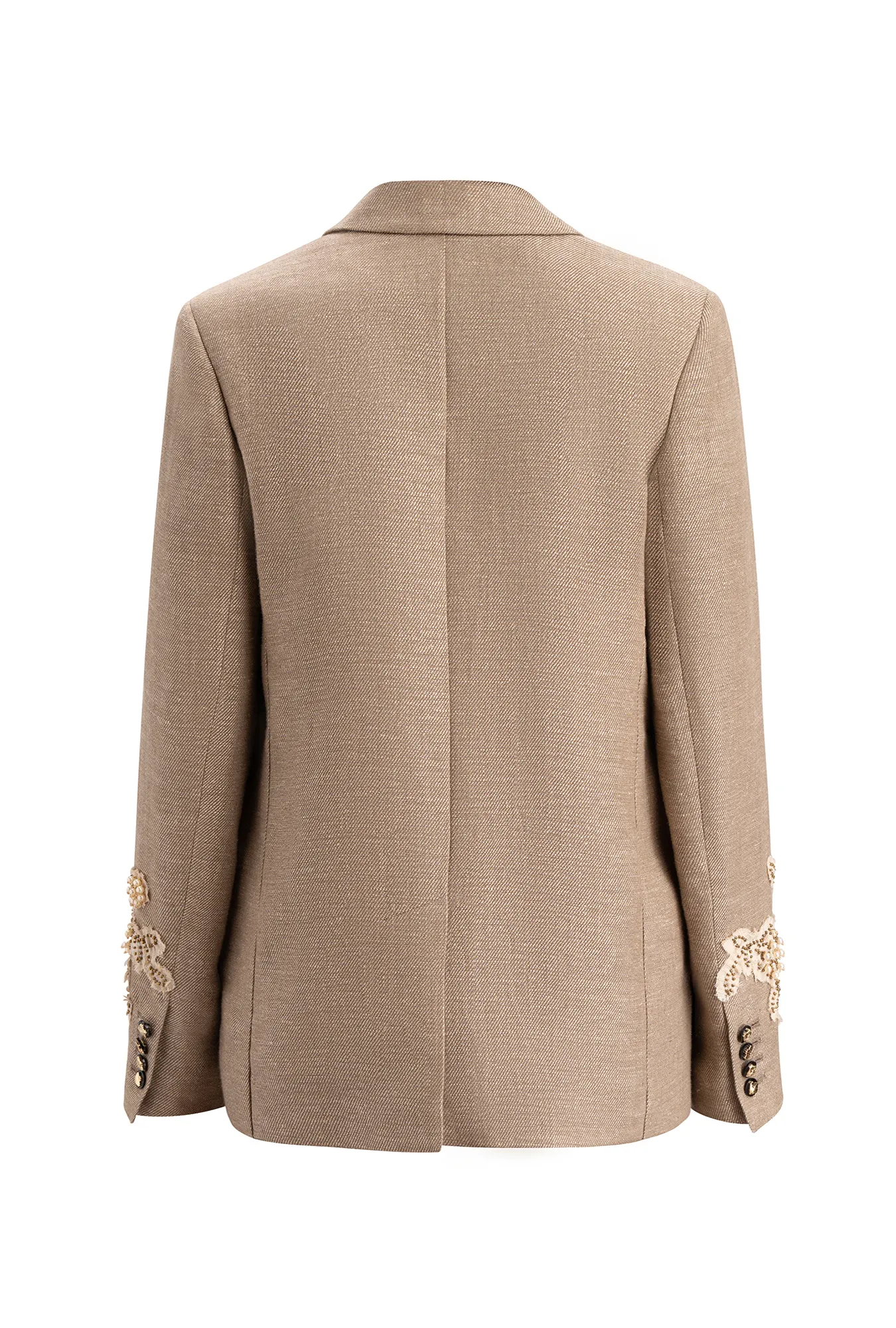 Льняной жакет с декором