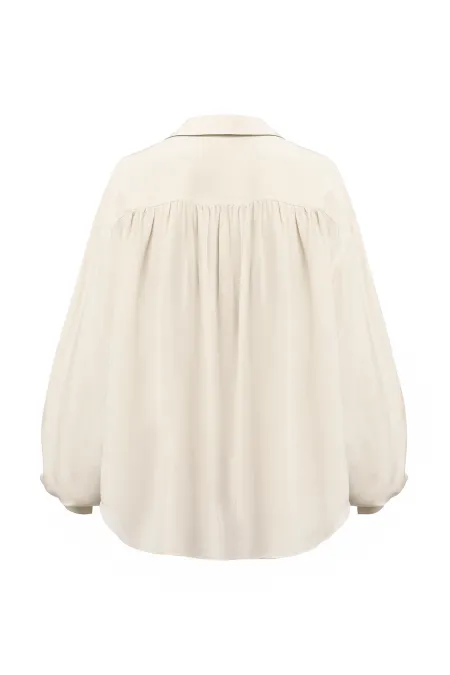 Шелковая винтажная блуза свободного силуэта