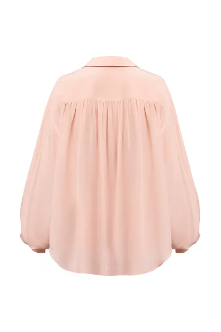 Шелковая винтажная блуза свободного силуэта