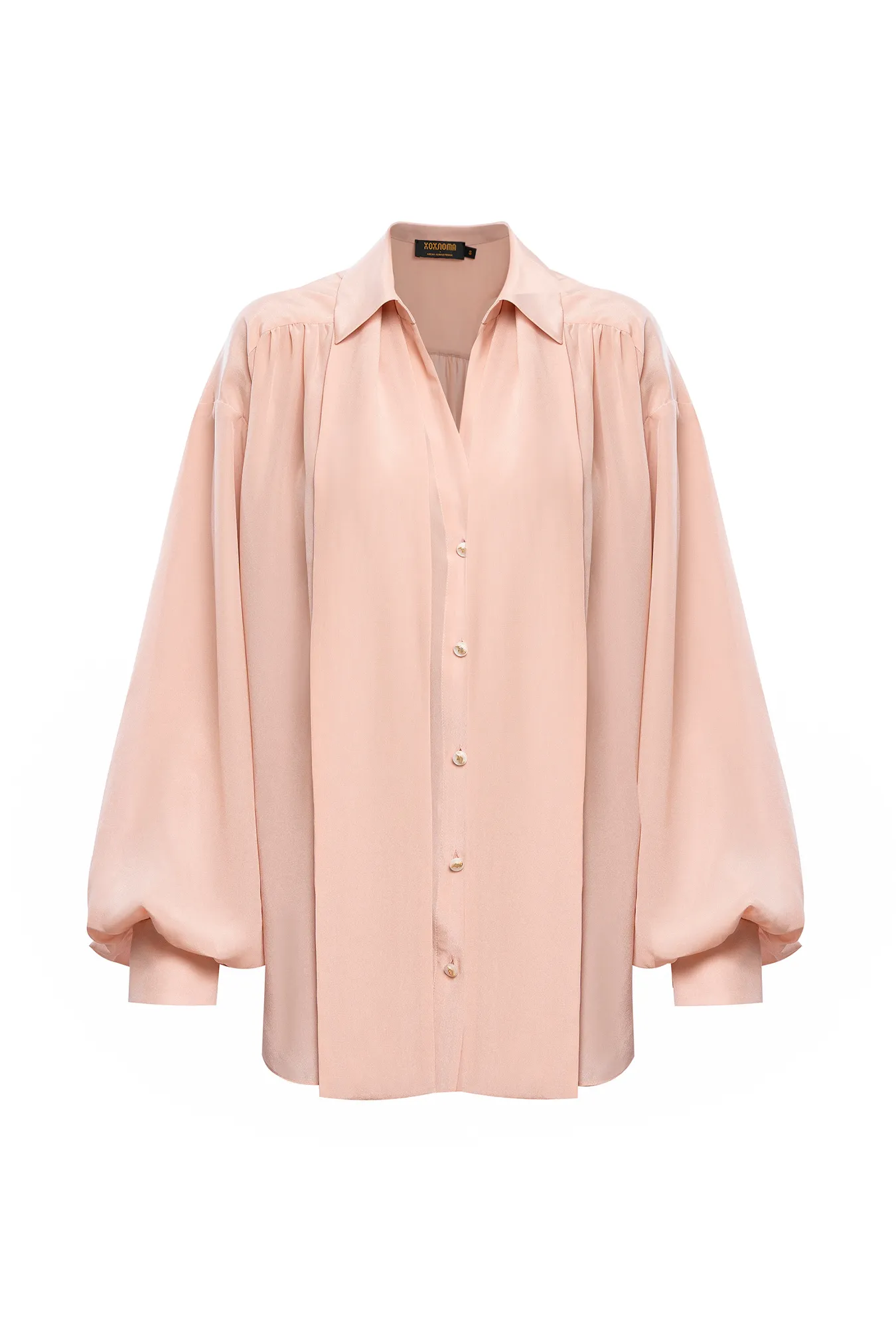 Шелковая винтажная блуза свободного силуэта