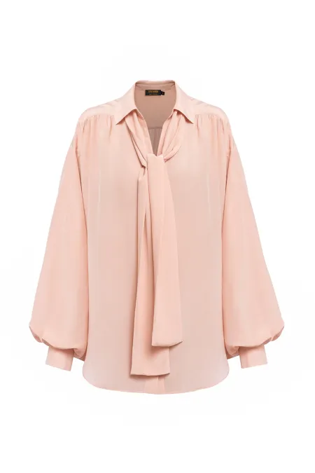 Шелковая винтажная блуза свободного силуэта