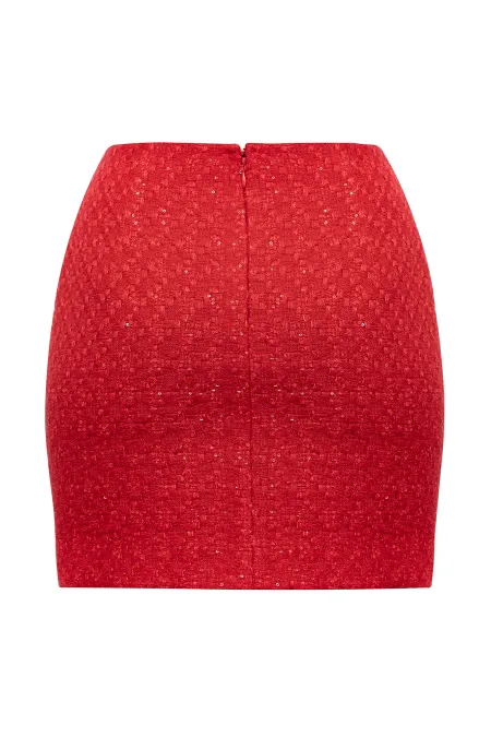 Мини-юбка из твида