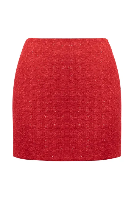 Мини-юбка из твида