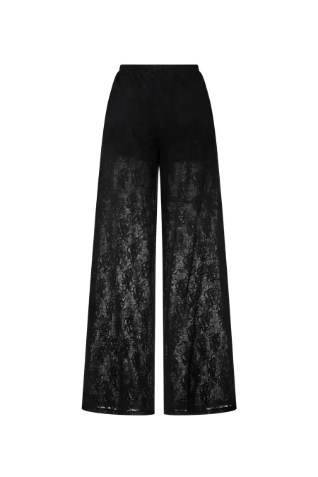 Полупрозрачные брюки с вышивкой