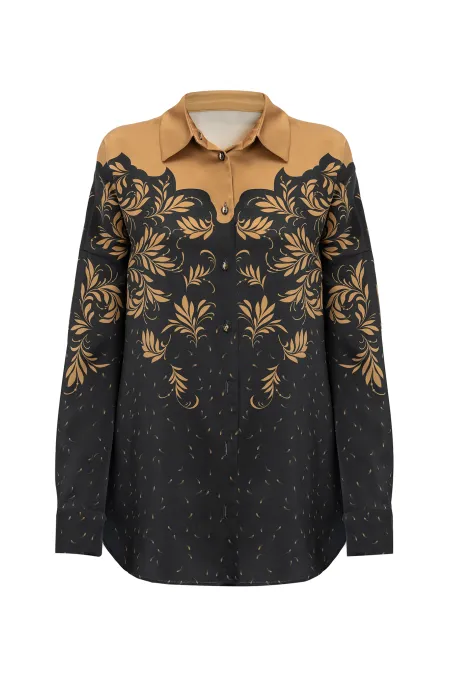 Шелковая блуза свободного силуэта