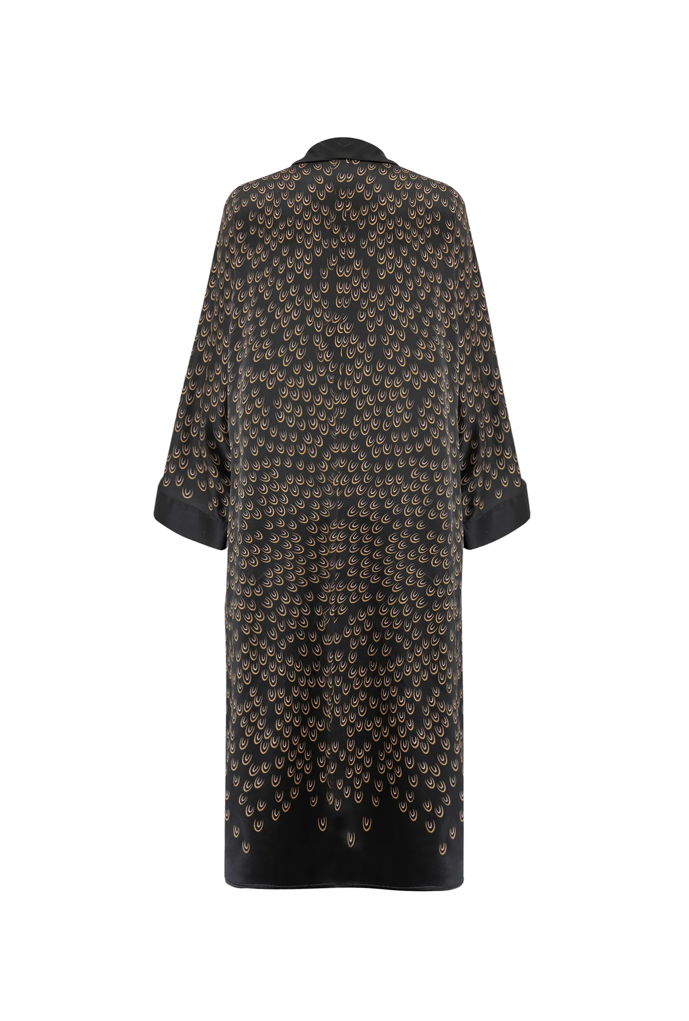 Шелковое платье с перьевым орнаментом