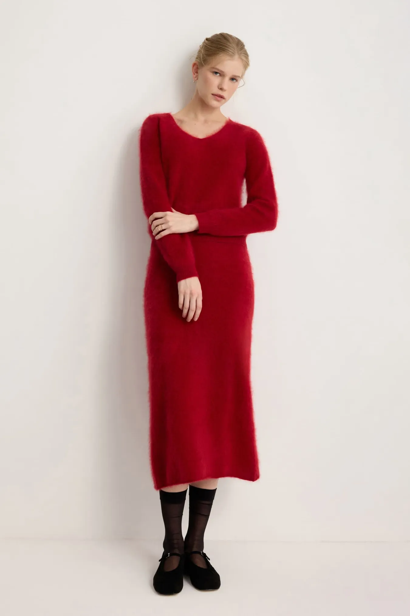 Джемпер c V-образным вырезом из 100% кашемира