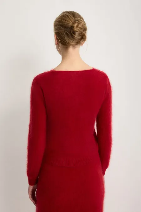 Джемпер c V-образным вырезом из 100% кашемира