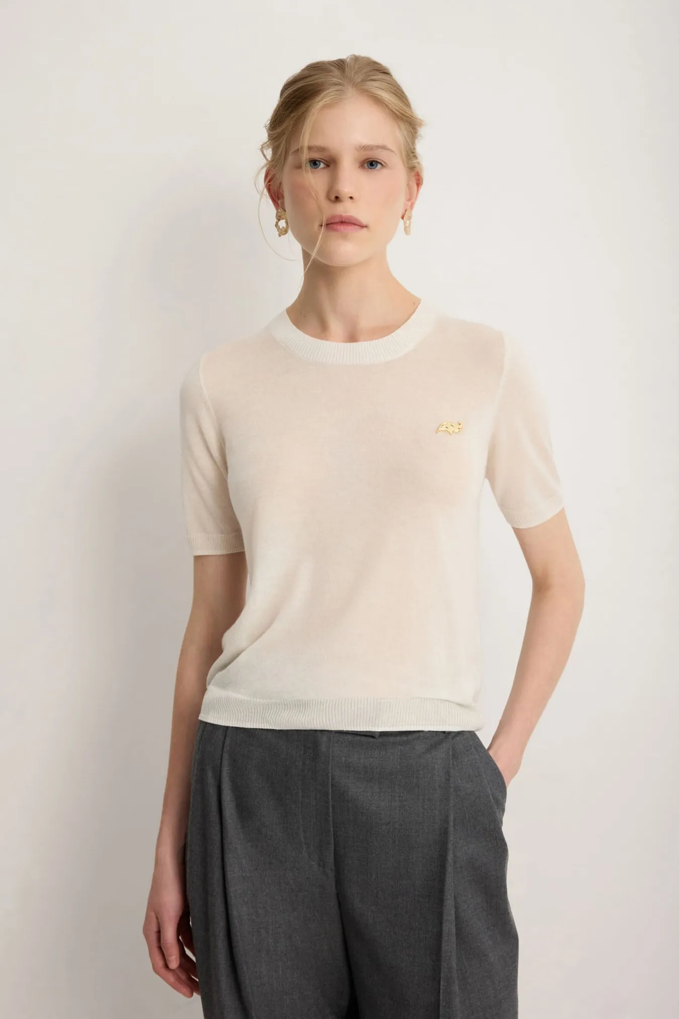 Джемпер с коротким рукавом