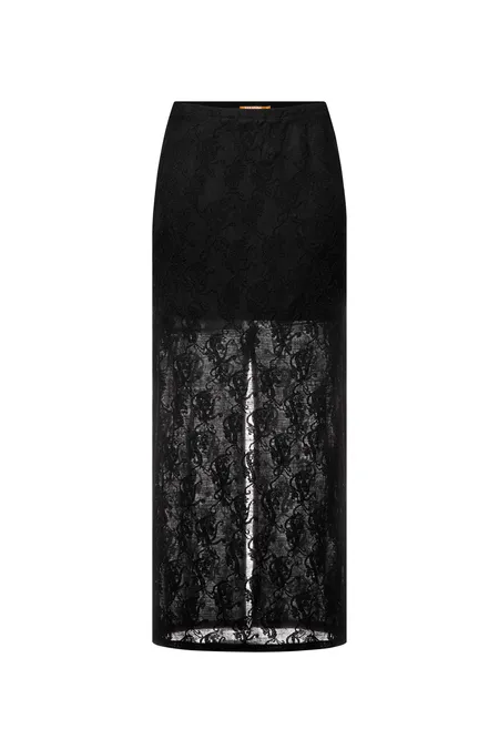 Полупрозрачная юбка с вышивкой