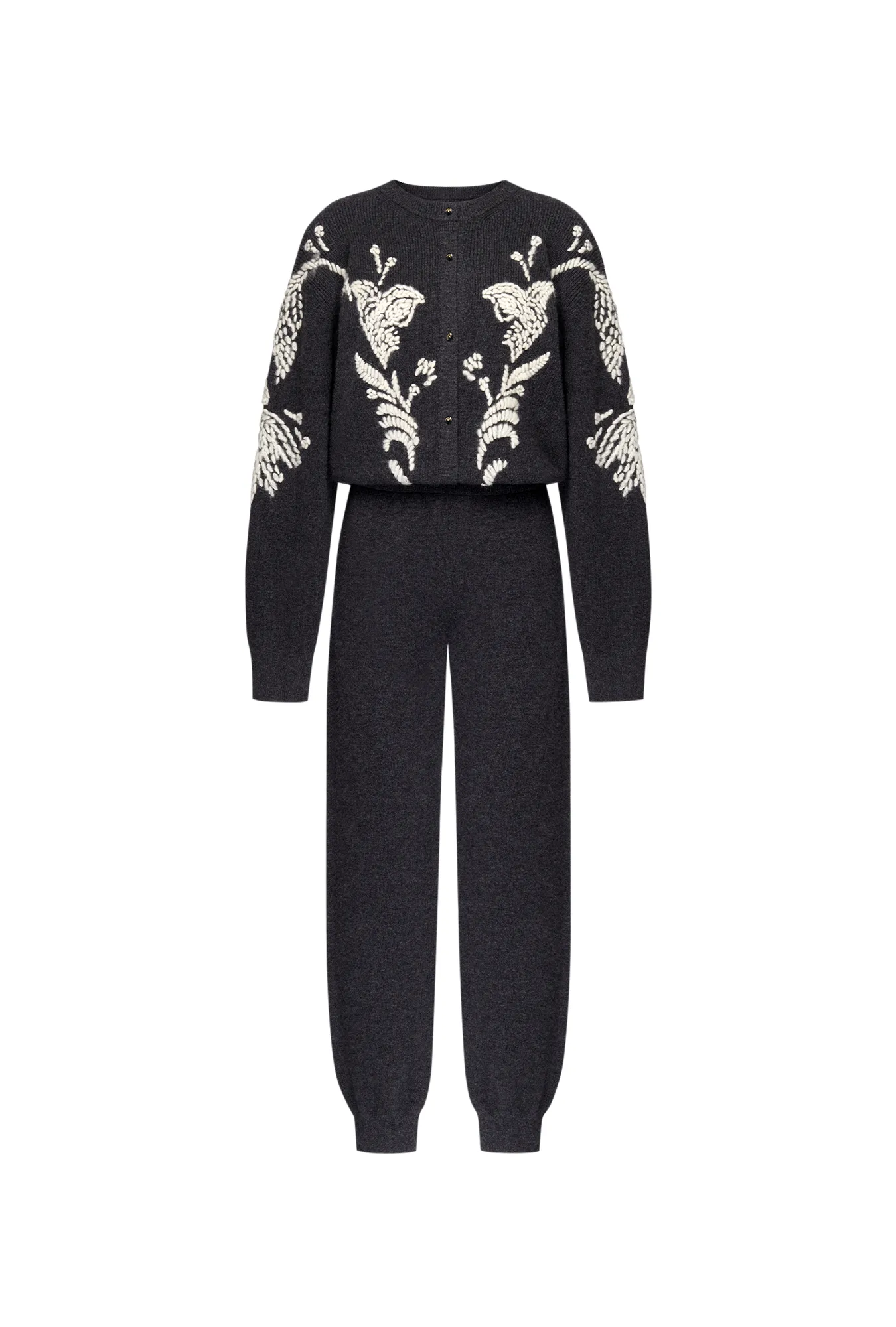 Комбинезон из 100% кашемира с вышивкой