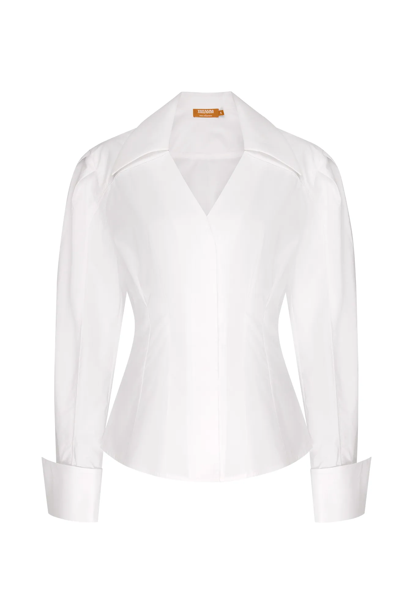 Приталенная рубашка из хлопка