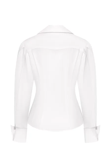 Приталенная рубашка из хлопка