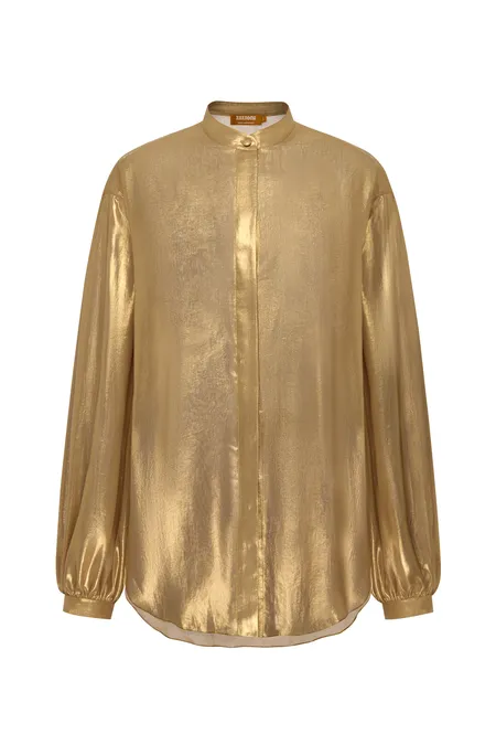 Блуза с металлизированным эффектом